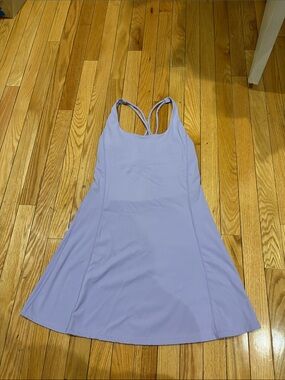 Lilac Athletic Tank Dress - Racerback